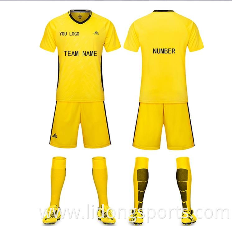 2021 new arrival custom design football uniform wholesale cheap soccer jersey wear set